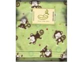 Mint Green Plush Baby Crib Blanket Monkey Monkeys By Beansprout (Bean Sprout: 783048713032)