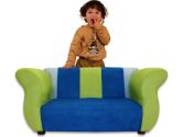 Fantasy Furniture Fancy Sofa in Blue and Green Microsuede (Fantasy Furniture: 878032001940)