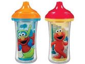 Munchkin 2 Count Sesame Street Click Lock Insulated Sippy Cup, 9 Ounce (Munchkin: 735282154225)