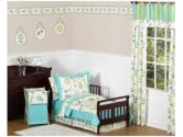 Turquoise and Lime Layla Girls Toddler Bedding 5pc Set by Sweet Jojo Designs (Sweet Jojo Designs: 846480011156)