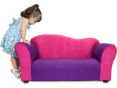 Fantasy Furniture Wave Sofa in Pink and Purple Microsuede (Fantasy Furniture: 878032002008)