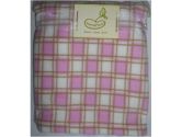 Baby Nursery Pink and White Squares Fleece Blanket (Bean Sprout: 783048713018)