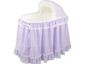 Gingham Bassinet Set - Color: Lavender (Baby Doll: 009243059936)