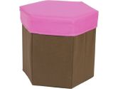 Tadpoles Hexagon Shaped Storage Box Stool - Pink (Unknown: 082072509131)