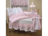 Pretty Pique Pink Crib Bedding Set (Baby Doll: 009243044369)