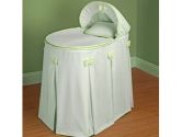 Perfectly Pretty MInt Bassinet Liner/Skirt and Hood - Size: 17x31 (Baby Doll: 009243043706)