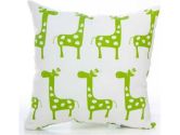 Ellie & Stretch Green Giraffe Pillow (Glenna Jean: 763872495199)