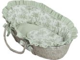 Hoohobbers Etoile Green Moses Basket, Ecru (Hoohobbers: 835153001938)