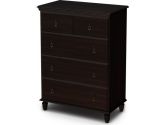 South Shore Furniture South Shore Moonlight Collection 4 Drawer Chest, Dark Mahogany, 1-Pack (South Shore Furniture: 066311051797)