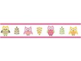Pink Happy Owl Baby and Kids Wall Paper Border by Sweet Jojo Designs (Sweet Jojo Designs: 846480012719)