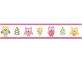 Pink Happy Owl Baby and Kids Wall Paper Border by Sweet Jojo Designs (Sweet Jojo Designs: 846480012719)