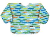 Bumkins Sleeved Bib, Crocs, Blue, 1-Pack (Bumkins: 014292991502)