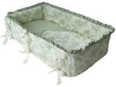 Hoohobbers Etoile Green Cradle Linens, Sage Green (Hoohobbers: 611023729436)