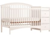 Stork Craft 04586-351 Bradford 4 In 1 Fixed Side Convertible Crib Changer (White) (Stork Craft: 056927085675)