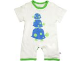 Babysoy Modern Romper, Turtle, 6-12 months, 1-Pack (Babysoy: 022099823728)