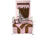 Hoohobbers Pink Dots Crib Bedding (Hoohobbers: 799475925672)