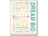 The Kids Room Rectangle Wall Decor, Dream Big Kids Typography Rules (The Kids Room by Stupell: 049182013873)