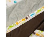 Go Mama Go Designs Tractor Trails Minky Blanket, Grey/Brown (Go Mama Go Designs: 718122812172)