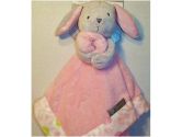 Bunny Security Blanket (Pink & Gray) (Blankets and Beyond: 870576012154)