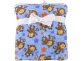 Baby Starters "Chimp Star" Plush Blanket - blue, one size (Baby Starters: 022253264602)