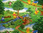 SheetWorld Fitted Basket Sheet - Pooh In The Park - Made In USA - 13 inches x 27 inches (33 cm x 68.6 cm) (sheetworld: 081159338251)