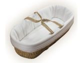 Colored Stripe Moses Basket - Color: White (Baby Doll: 009243060550)