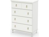 South Shore Furniture South Shore Moonlight Collection 4-Drawer Chest, Pure White, 1-Pack (South Shore Furniture: 066311050189)