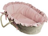 Hoohobbers Sherbert Pink Moses Basket, Brown (Hoohobbers: 053762260991)