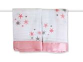 aden + anais 100-Percent Cotton Muslin Issie Security Blanket, Star Light, Pink, 1 Pack (aden + anais: 813701013978)