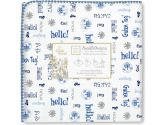 SwaddleDesigns Disney It's a Small World Hello Ultimate Receiving Blanket, True Blue (SwaddleDesigns: 810284015757)