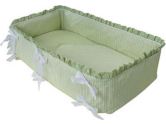 1 Piece Safety Cradle Bumper - Color: Green Poly/Cotton - Size: 18x36 (Baby Doll: 009243062691)