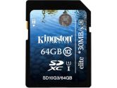 Kingston UHS-I Elite Class 10 64GB SDHC/SDXC Card (Kingston: SD10G3/64GB)