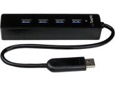 StarTech.com 4 Port Portable SuperSpeed USB 3.0 Hub with Built-in Cable - 4 Port USB 3 Hub (StarTech.com: ST4300PBU3)