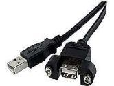 StarTech.com Panel Mount USB Cable A to A - F/M (Startech: USBPNLAFAM3)