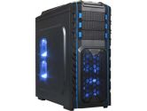 DIYPC Skyline-07-B Black USB3.0 Gaming Computer Case w/ 7 x 120mm Blue Fans (DIYPC: Skyline-07-B)