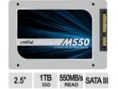 Crucial M550 SATA 1TB 2.5-inch Internal Solid State Drive SSD (CRUCIAL TECHNOLOGY: CT1024M550SSD1)