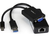 StarTech.com Lenovo Thinkpad x1 Carbon VGA & Gigabit Ethernet Adapter Kit MDP to VGA USB 3.0 to GbE (StarTech.com: LENX1MDPUGBK)