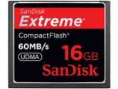 SanDisk Extreme 16GB Compact Flash (CF) Flash Card (SanDisk: SDCFXS-016G-X46)