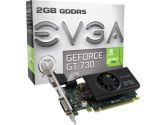 EVGA GeForce GT 730 2GB Low Profile 2GB GDDR5 64Bit DUAL-LINK DVI-D HDMI Graphics Card (eVGA: 02G-P3-3733-KR)