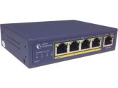 Amer Networks SD4P1 5 Port 10/100 Desktop Switch With 4 X 10/100 and 1 X 802.3AF PoE (Amer Networks: SD4P1)