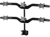 Amer Networks Hex LCD Monitor Stand Mount w/ Desk Clamp Screens Up to 24IN 13.2LBS Max Weight (Amer Networks: AMR6C)