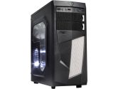 DIYPC Mirage-D1-W Black/White SECC USB3.0 ATX Mid Tower Computer Case with 3 x 120mm White Fans (Pre-Installed) (DIYPC: Mirage-D1-W)