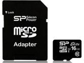 Silicon Power Elite 16GB microSDHC UHS-1 Class 10 Memory Card With Adapter (Silicon Power: SP016GBSTHDU1V10-SP)