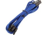 Bitfenix Alchemy Premium Sleeved 6+2 Pin PCI-E Video Card Power Extension Cable 45CM - Blue (BitFenix: BFA-MSC-62PEG45BK-RP)