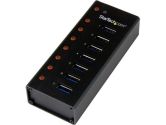 Startech 7 port USB 3.0 hub - desktop or wall-mountable metal enclosure (StarTech.com: ST7300U3M)