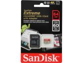 SanDisk Extreme 64GB microSDXC Flash Card with adapter – Global Model SDSDQXN-064G-G46A (SanDisk: SDSDQXN-064G-G46A)