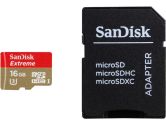 SanDisk Extreme 16GB microSDHC Flash Card with adapter – Global Model SDSDQXN-016G-G46A (SanDisk: SDSDQXN-016G-G46A)