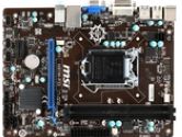 MSI Motherboard H81M-P33 Core i7 H81 LGA1150 DDR3 SATA PCI Express USB/VGA/DVI Microatx Retail (MSI: H81M-P33)