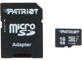 Patriot LX Pro Series 16GB microSDHC Flash Card Model PSF16GMCSHC10BK (Patriot Memory: PSF16GMCSHC10BK)