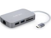 Minix NEO-C USB-C Multiport Adapter With VGA 2x USB 3.0 Ports and RJ45 Port - Space Gray (MiniX: NEO-C-VGR)